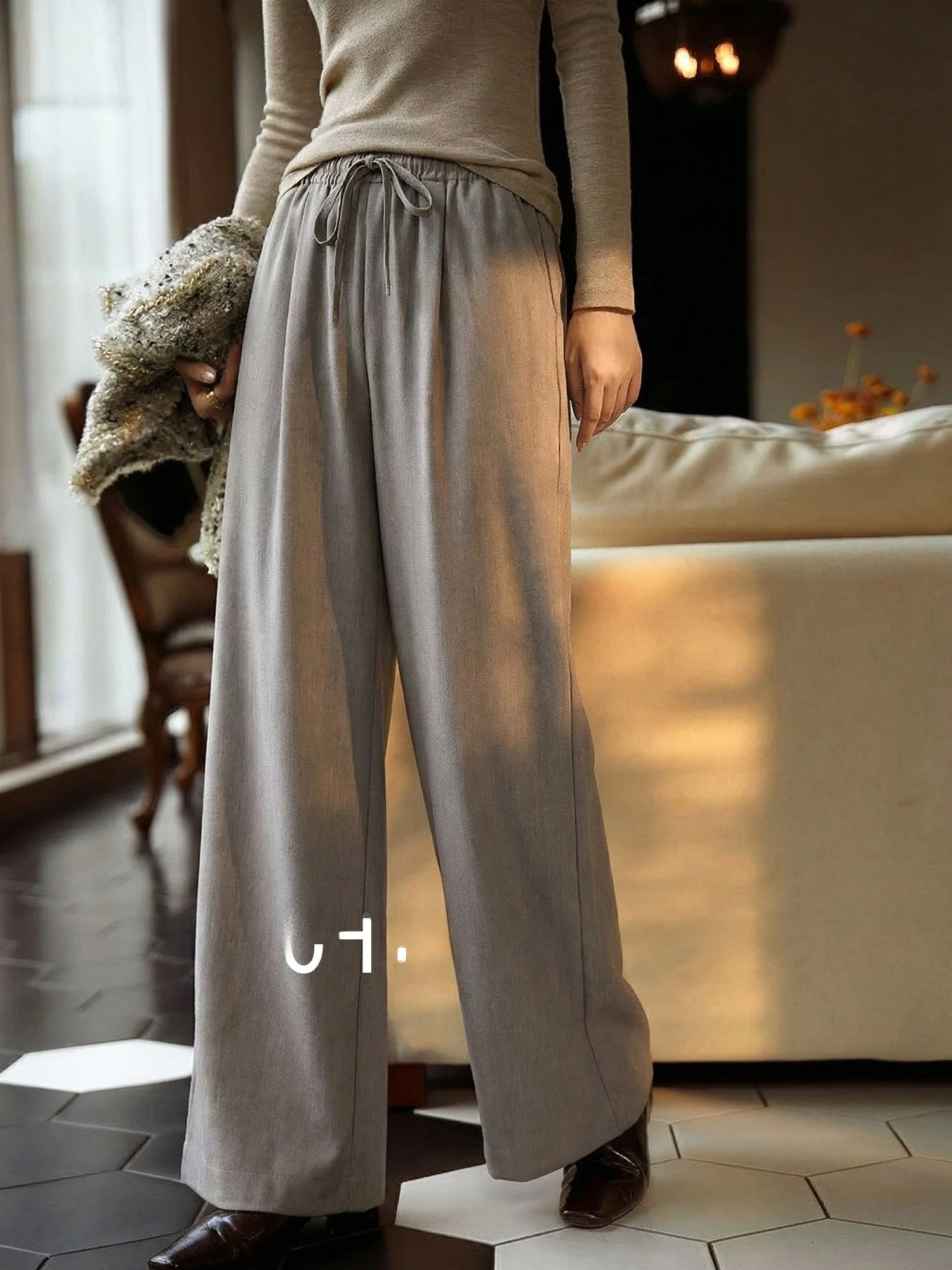 Loose Waist Wide Leg Pants Women's Casual Sle Belted Draped Straight Leg Trousers Spring 2026 Comfortable Loose Fit Trousers
Loose Waist Wide Leg Pants Women's Casual Sle Belted Draped Straight Leg Trousers Spring 2026 Comfortable Loose Fit Trousers