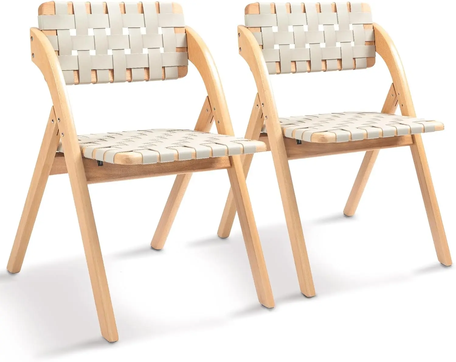 Set of 2 Wooden Folding Chairs, Stackable, Breathable Leather-Woven Design, Indoor & Outdoor
Set of 2 Wooden Folding Chairs, Stackable, Breathable Leather-Woven Design, Indoor & Outdoor