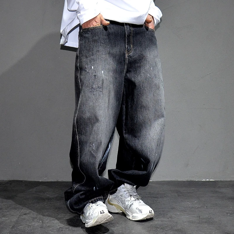 black and grey retro ink-wash loose wide-leg jeans men's Japanese streetwear brand cool and stylish loose straight large-sized l
black and grey retro ink-wash loose wide-leg jeans men's Japanese streetwear brand cool and stylish loose straight large-sized l
