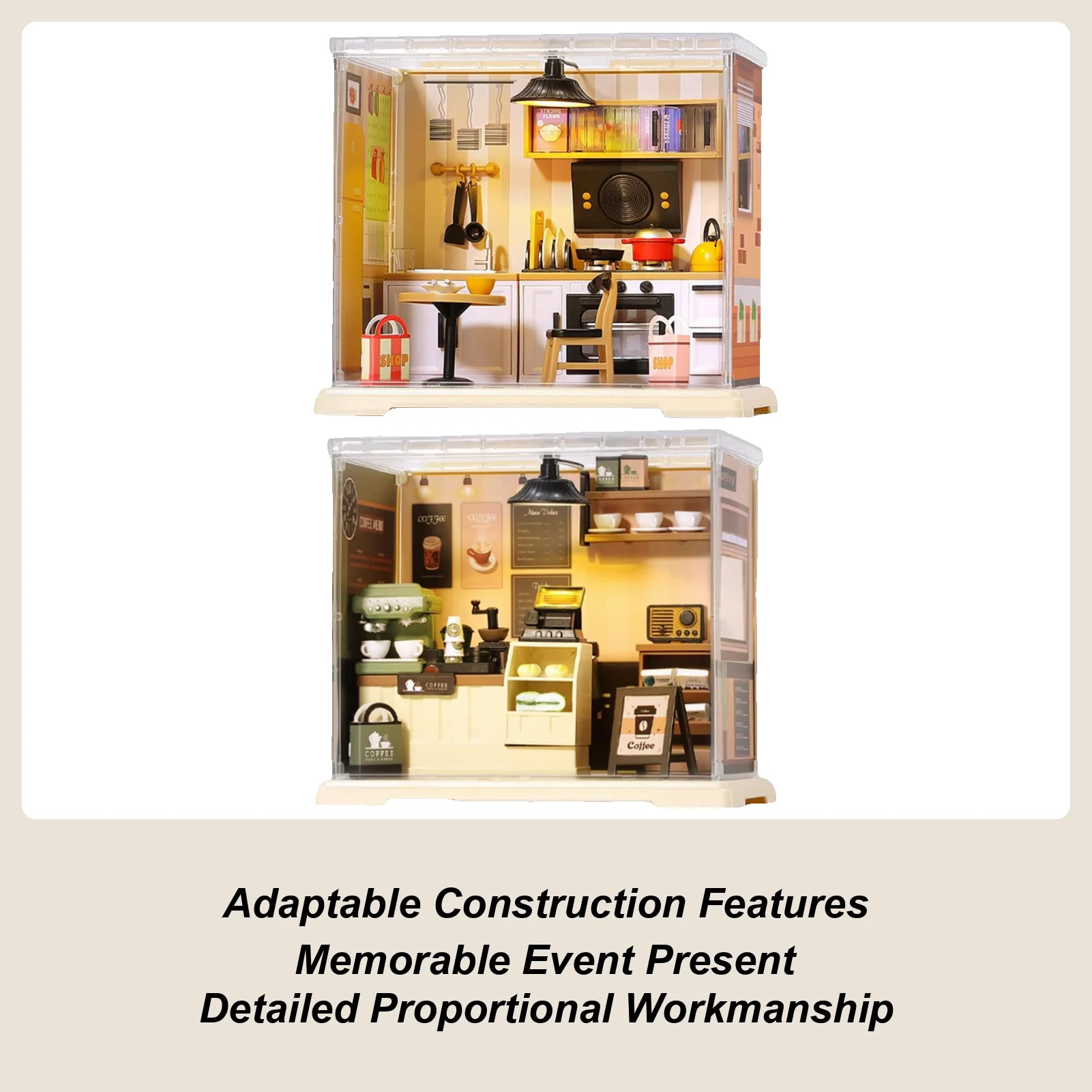 Miniature Room Kit Doll House Making Set Realistic Miniature Coffee Shop Kitchen Building Set Handmade Assembly Model Toy For
Miniature Room Kit Doll House Making Set Realistic Miniature Coffee Shop Kitchen Building Set Handmade Assembly Model Toy For