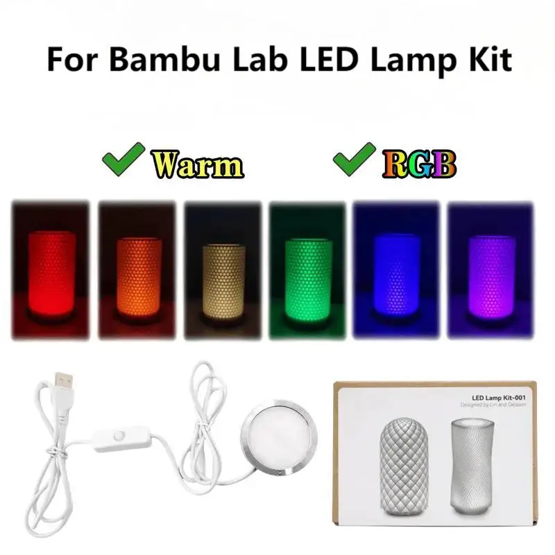 For bamboo lab LED lamp kit 001 RGB multiple colors bamboo light LED parts DIY model warm white/multicolour without lamp shell
For bamboo lab LED lamp kit 001 RGB multiple colors bamboo light LED parts DIY model warm white/multicolour without lamp shell