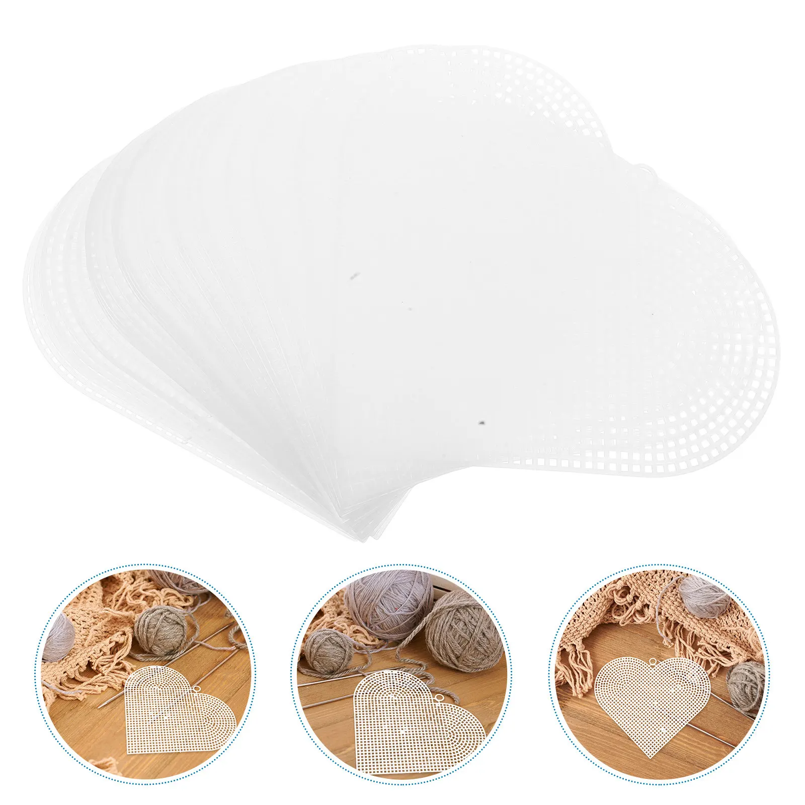 30Pcs White Heart Mesh Canvas Sheets Pe Craft Blank Versatile for Embroidery Cross Stitch Knit Crochet Yarn Crafting Supplies
30Pcs White Heart Mesh Canvas Sheets Pe Craft Blank Versatile for Embroidery Cross Stitch Knit Crochet Yarn Crafting Supplies