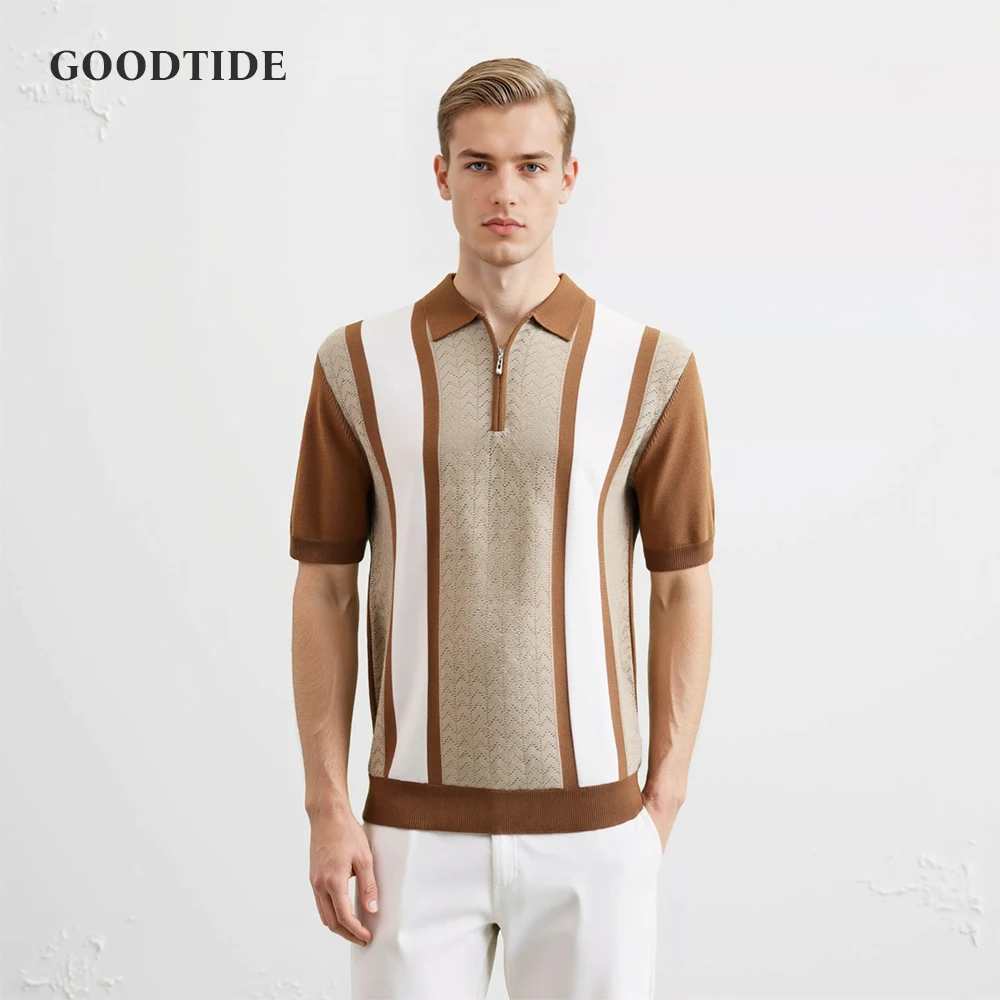Men's Summer Business Knit Short Sleeve Polo Shirts Streetwear Button-down Breathable Striped Fashion Light Luxury Retro Shirts
Men's Summer Business Knit Short Sleeve Polo Shirts Streetwear Button-down Breathable Striped Fashion Light Luxury Retro Shirts