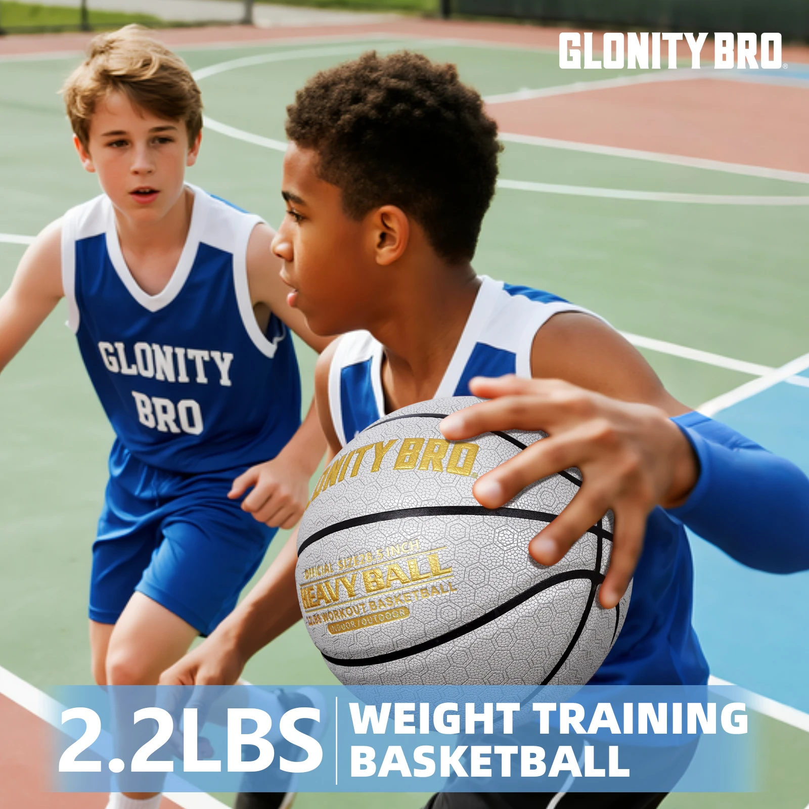 Weighted Basketball 3/2.2Lbs 28.5"/29.5",Size 6/7 Wear-resistant In&Outdoor Heavy Training Ball For Dribbling,Passing Rebounding
Weighted Basketball 3/2.2Lbs 28.5"/29.5",Size 6/7 Wear-resistant In&Outdoor Heavy Training Ball For Dribbling,Passing Rebounding
