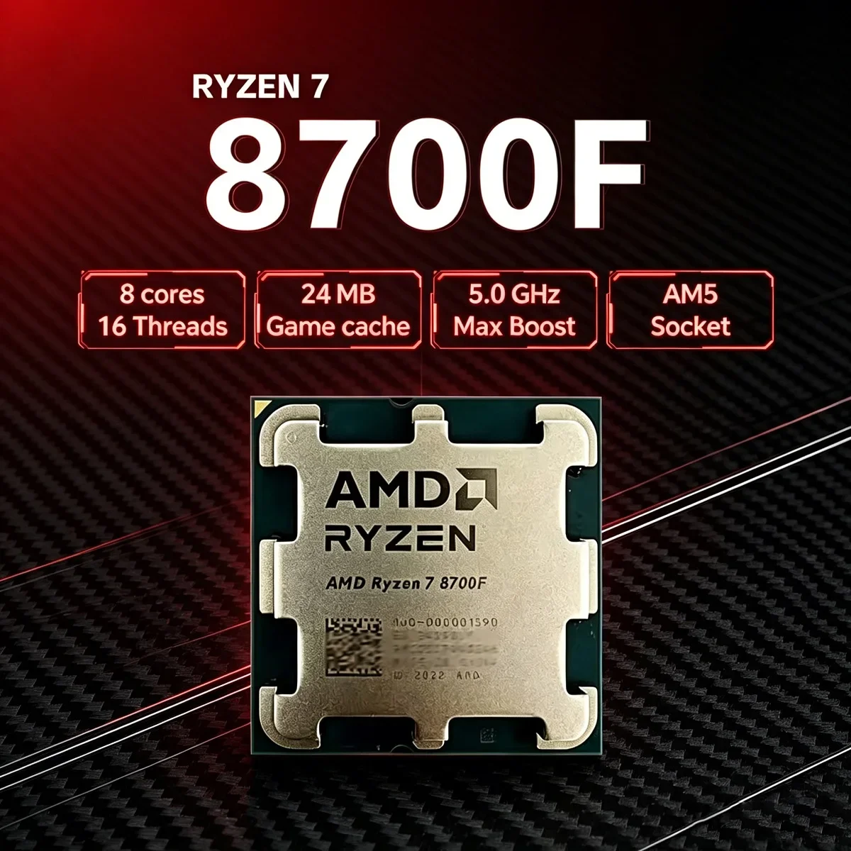 New AMD Ryzen 7 8700F 8 Cores 16 Threads R7 8700F 5GHz Desktop computer processor with AM5 Socket CPU
New AMD Ryzen 7 8700F 8 Cores 16 Threads R7 8700F 5GHz Desktop computer processor with AM5 Socket CPU
