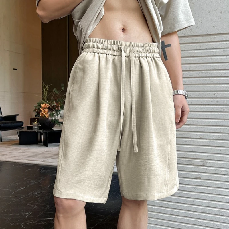 Faux Cotton Linen Shorts Men Summer Lightweight Breathable Casual Beach Shorts Men's Basic Solid Color Elastic Waist Sweatpants
Faux Cotton Linen Shorts Men Summer Lightweight Breathable Casual Beach Shorts Men's Basic Solid Color Elastic Waist Sweatpants