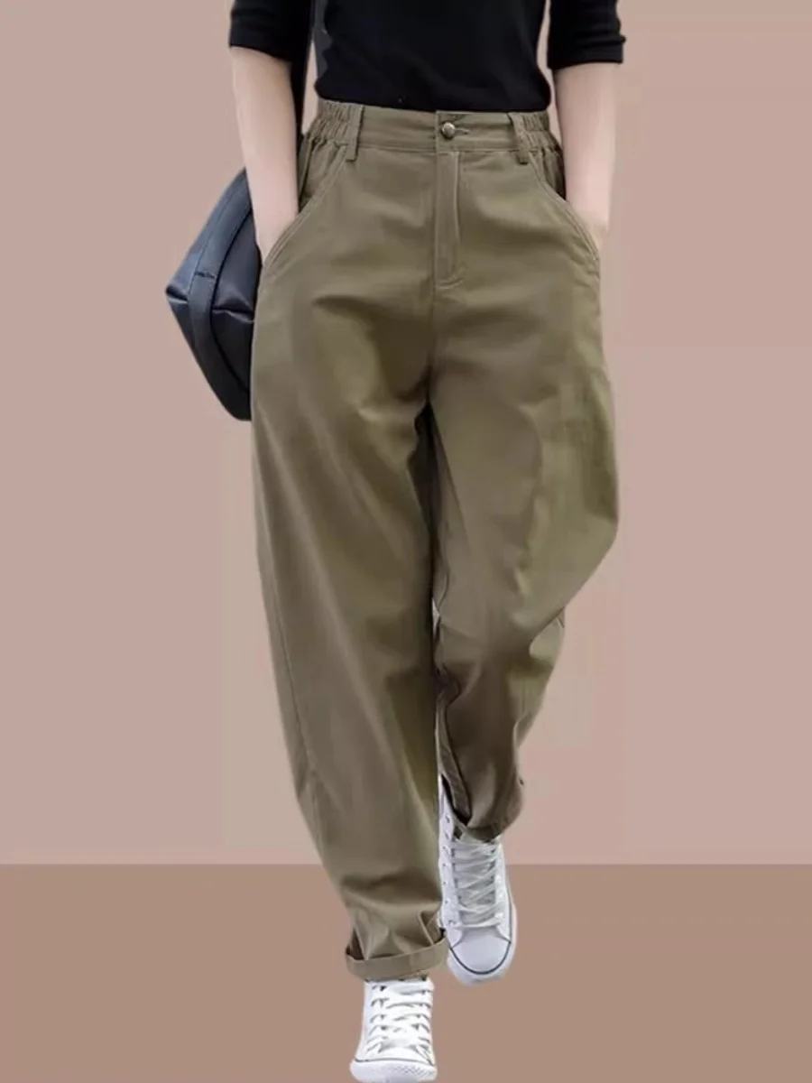 Женские свободные хлопковые рабочие брюки с высокой талией, утягивающие, в стиле Харлан, весенне-летние, повседневные, прямые, укороченные (до щиколотки)
Женские свободные хлопковые рабочие брюки с высокой талией, утягивающие, в стиле Харлан, весенне-летние, повседневные, прямые, укороченные (до щиколотки)