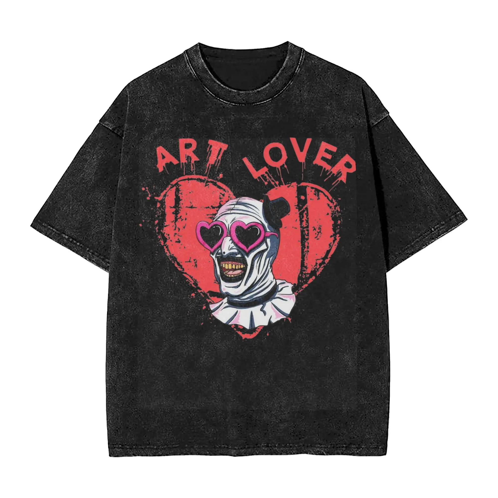 Terrifier Art The Clown Lover Washed T Shirts Hip Hop Vintage T-Shirts Horror Halloween Film Tees Men Women High Street Summer
Terrifier Art The Clown Lover Washed T Shirts Hip Hop Vintage T-Shirts Horror Halloween Film Tees Men Women High Street Summer