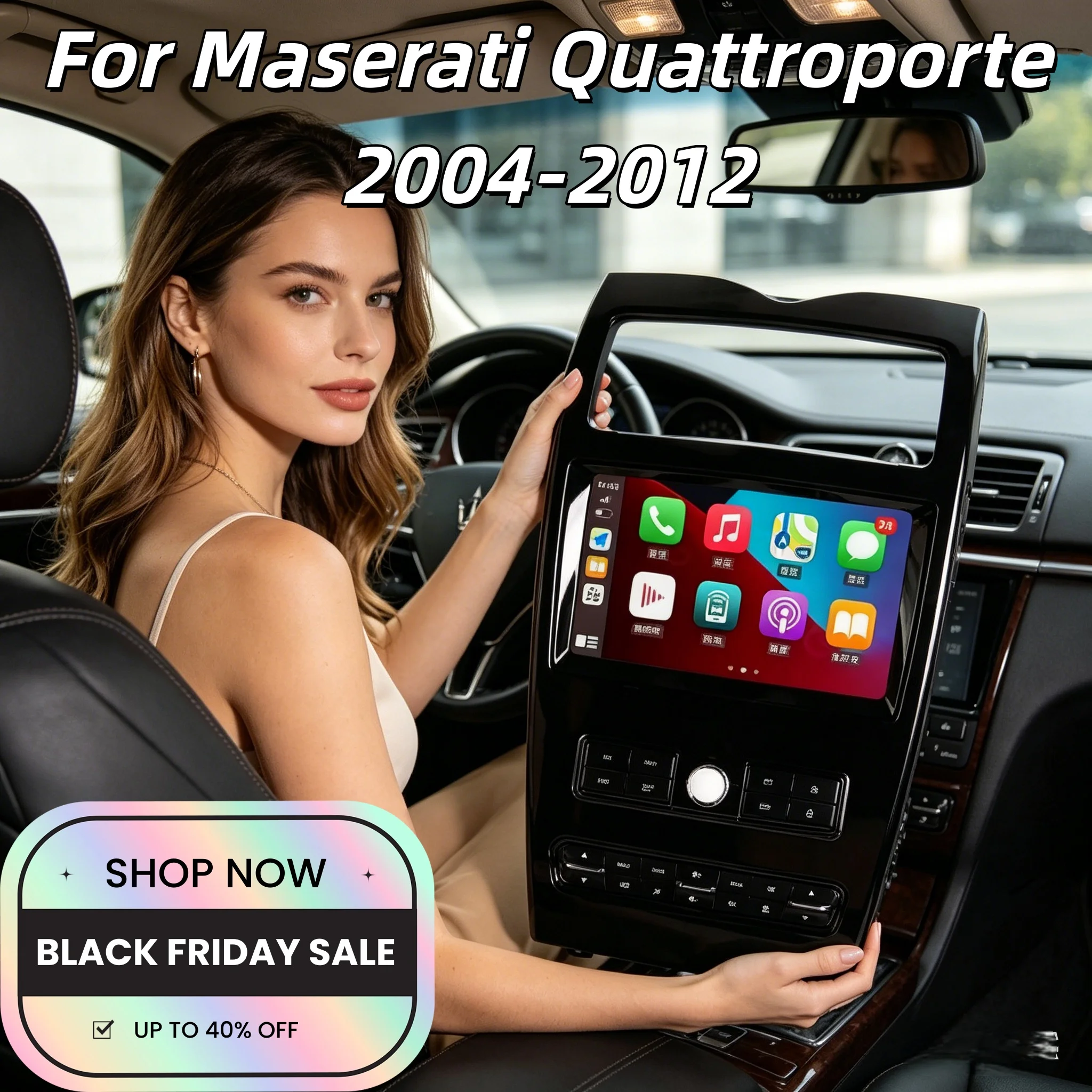 10.1" Car Radio For Maserati Quattroporte 2004-2012 Wireless Carplay Car Multimedia Video Player Stereo Auto GPS Navigation Unit
10.1" Car Radio For Maserati Quattroporte 2004-2012 Wireless Carplay Car Multimedia Video Player Stereo Auto GPS Navigation Unit