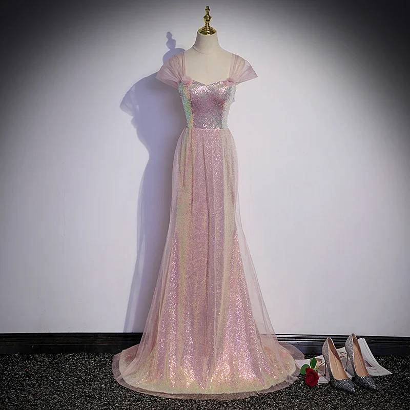 Customized Evening Dress Pink Sequins Off Shoulder Zipper Back Mermaid Trumpet Floor Length Plus Size Woman Formal Party Gown
Customized Evening Dress Pink Sequins Off Shoulder Zipper Back Mermaid Trumpet Floor Length Plus Size Woman Formal Party Gown
