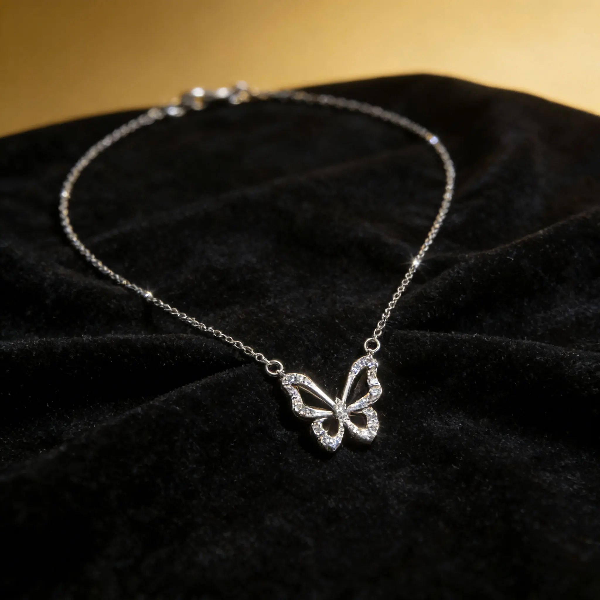 1Pc Women's Korean Style Necklace - Sweet Versatile Rhinestone Butterfly Niche Clavicle Chain
1Pc Women's Korean Style Necklace - Sweet Versatile Rhinestone Butterfly Niche Clavicle Chain