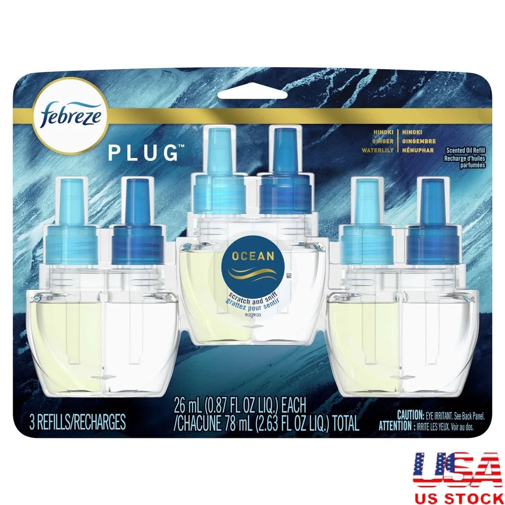 Подключаемый освежитель воздуха, устранитель запаха, запасной пакет для ароматического масла, технология Fade Defy, непрерывная свежесть, океан, 3, сменные стержни
Подключаемый освежитель воздуха, устранитель запаха, запасной пакет для ароматического масла, технология Fade Defy, непрерывная свежесть, океан, 3, сменные стержни