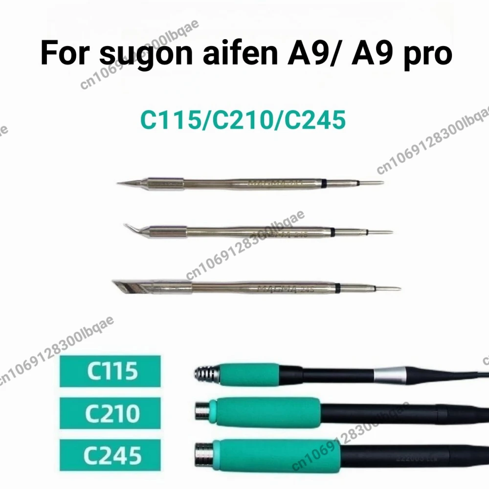 Ручка для паяльной станции C115/C210/C245, подходит для JBC Sugon Aifen A9/ A9 Pro/ T21, сменные наконечники для паяльника
Ручка для паяльной станции C115/C210/C245, подходит для JBC Sugon Aifen A9/ A9 Pro/ T21, сменные наконечники для паяльника
