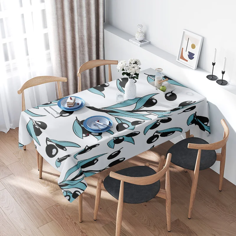 Fashionable Tablecloth with Art Deco Design for Modern Dining Tables Blue and Black Vintage Pattern Kitchen Decor in Large Size
Fashionable Tablecloth with Art Deco Design for Modern Dining Tables Blue and Black Vintage Pattern Kitchen Decor in Large Size