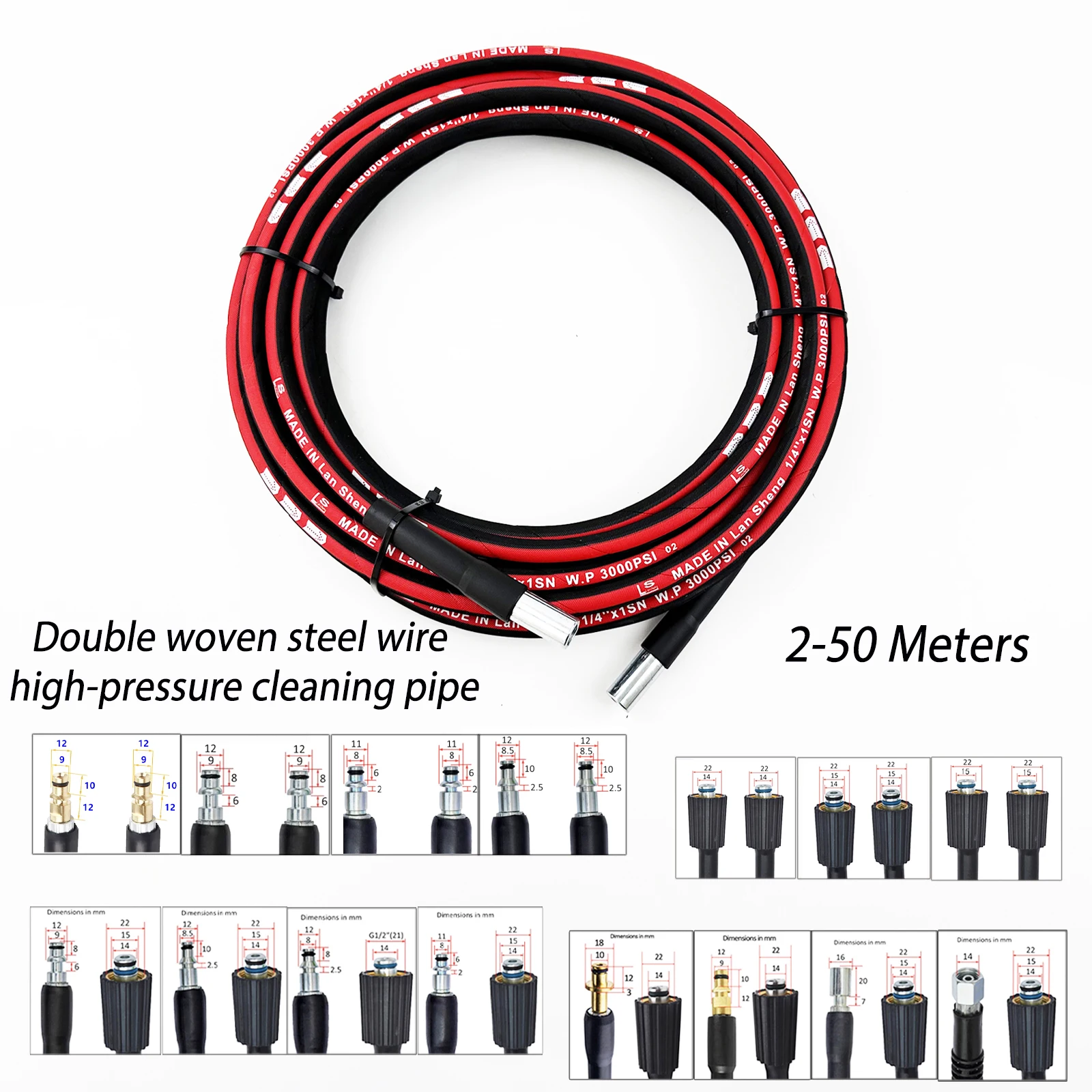 0,5-50 м 3000PSI двойной плетеный стальной провод шланг высокого давления для очистки системы автомойки 16 адаптеров удлиненный шланг
0,5-50 м 3000PSI двойной плетеный стальной провод шланг высокого давления для очистки системы автомойки 16 адаптеров удлиненный шланг