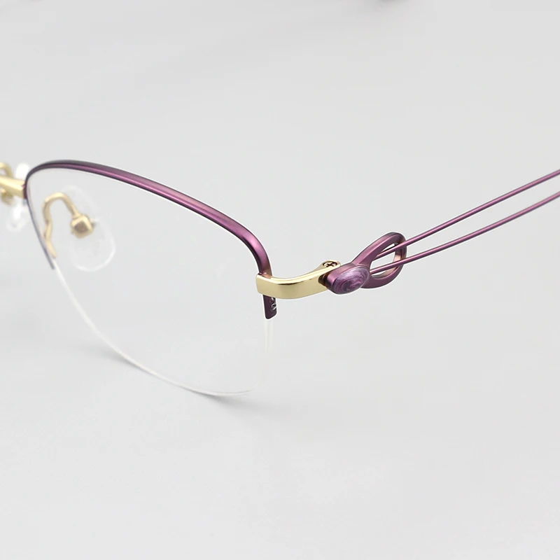 Pure Titanium Eyeglasses Frame Women Prescription Optical Myopia Prescription Spectacle Half Frame Glasses Frames
Pure Titanium Eyeglasses Frame Women Prescription Optical Myopia Prescription Spectacle Half Frame Glasses Frames