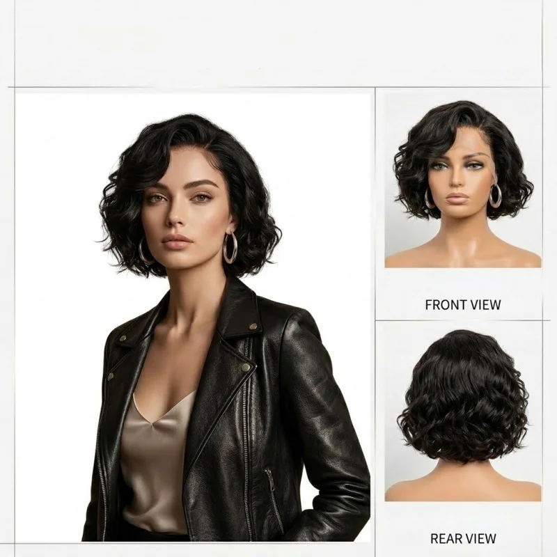 Heat Resistant Loose Curly Synthetic Wig Side Lace Design Fashion Short Hair Wig for Black Ladies Daily Use
Heat Resistant Loose Curly Synthetic Wig Side Lace Design Fashion Short Hair Wig for Black Ladies Daily Use
