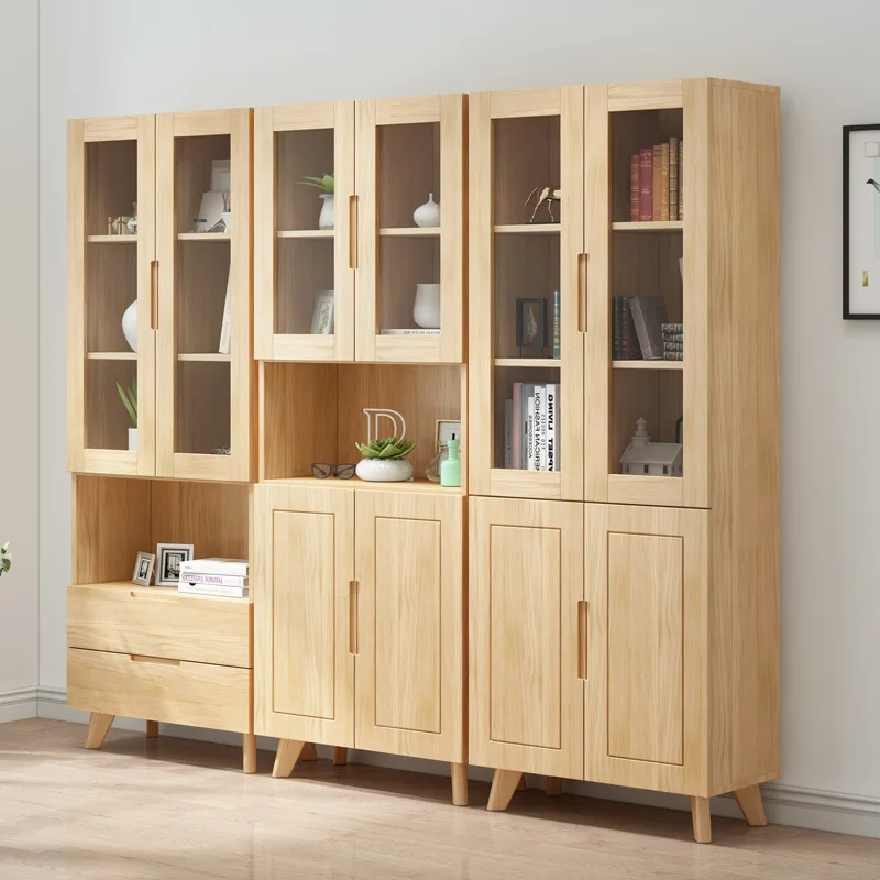 Solid wood bookcase glass door simple modern file cabinet children's storage bookcase simple storage pine bookcase
Solid wood bookcase glass door simple modern file cabinet children's storage bookcase simple storage pine bookcase