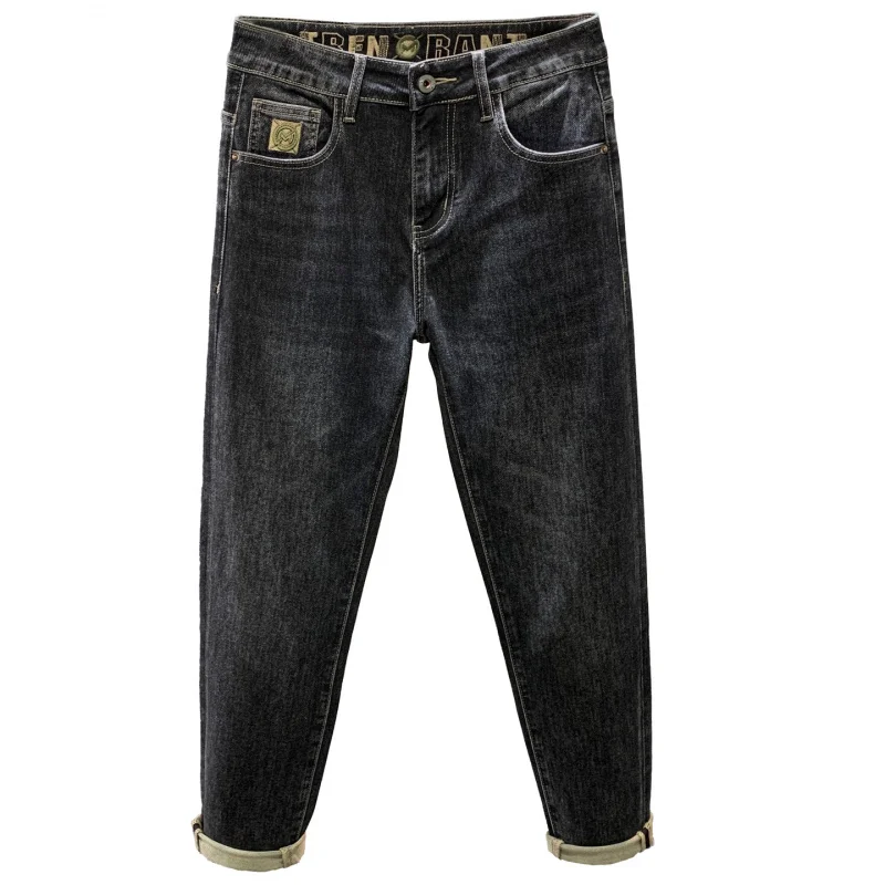 Черно-серые мужские джинсы, осенний новый стиль 2024, трендовый принт с вышивкой, высококачественная мода, слегка свободные мужские брюки 
Черно-серые мужские джинсы, осенний новый стиль 2024, трендовый принт с вышивкой, высококачественная мода, слегка свободные мужские брюки