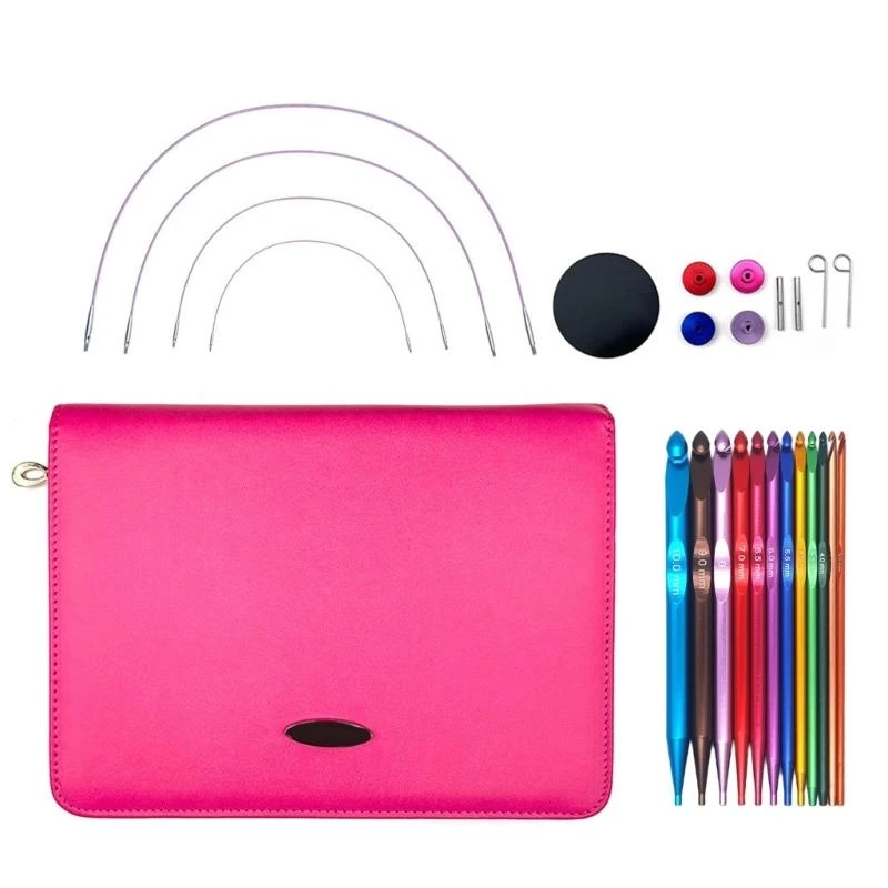 12Pair Aluminum Interchangeable Circular Knitting Needle Set 3.0mm-10mm with Leather Case for Knitting Weaving Sweater
12Pair Aluminum Interchangeable Circular Knitting Needle Set 3.0mm-10mm with Leather Case for Knitting Weaving Sweater