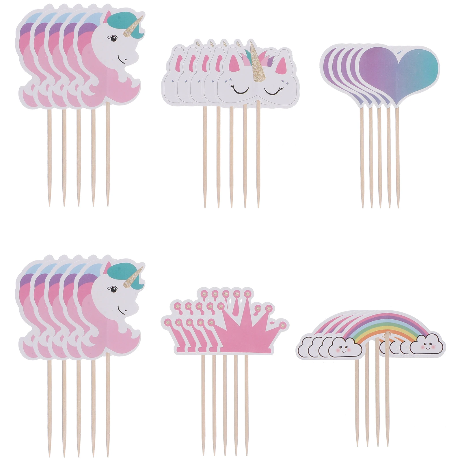 24pcs Kids Birthday Party Cake Toppers Unicorn Rainbow Cake Topper Pick Cake Decoration Rainbow Cake Topper Pick Decoration
24pcs Kids Birthday Party Cake Toppers Unicorn Rainbow Cake Topper Pick Cake Decoration Rainbow Cake Topper Pick Decoration