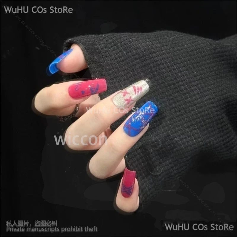 Jinx Cosplay Anime Game Arcane Costume 3D Finger Props Fashion Wearing Armor Nail Art Cos For Woman Girls Christmas Customized
Jinx Cosplay Anime Game Arcane Costume 3D Finger Props Fashion Wearing Armor Nail Art Cos For Woman Girls Christmas Customized