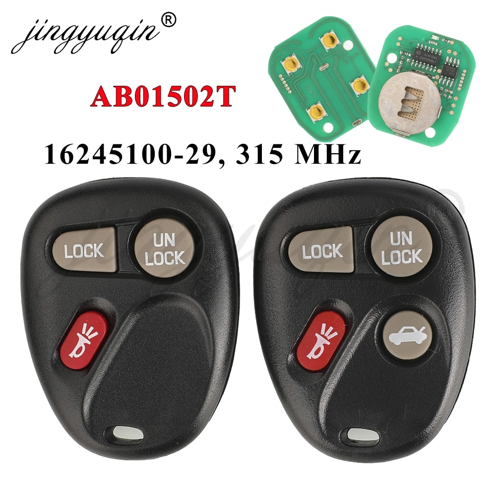 jingyuqin 315MHz 3/4Button Car Remote Control ABO1502T for Chevrolet Malibu GMC Sierra Sonoma Cadillac Pontiac Sunfire Firebird
jingyuqin 315MHz 3/4Button Car Remote Control ABO1502T for Chevrolet Malibu GMC Sierra Sonoma Cadillac Pontiac Sunfire Firebird