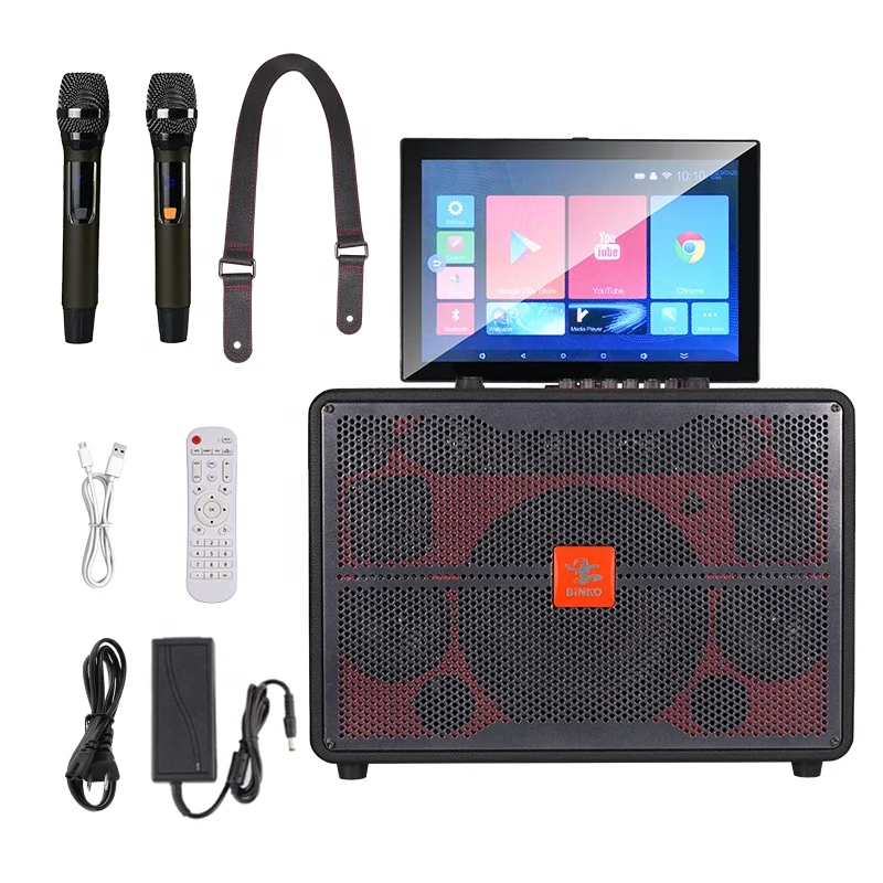 Portable Karaoke Machine For Smart Tv And Home Theater Wifi Blue Tooth 17'' HD Touch Screen Speaker
Portable Karaoke Machine For Smart Tv And Home Theater Wifi Blue Tooth 17'' HD Touch Screen Speaker