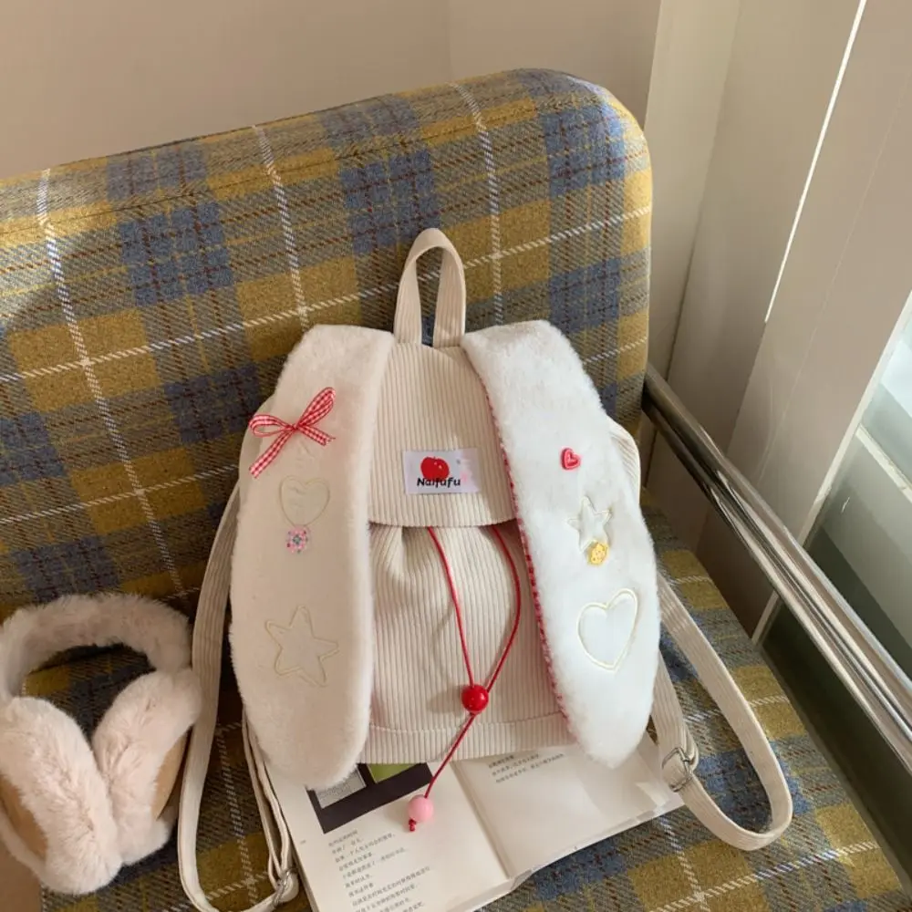 Preppy Style Rabbit Ear Backpack Large Capacity Bow Drawstring Backpack Korean Style Portable Students School Bag
Preppy Style Rabbit Ear Backpack Large Capacity Bow Drawstring Backpack Korean Style Portable Students School Bag