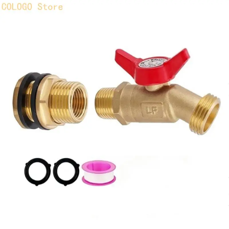 Ergonomic Brass Water Tap Universal Brass Spigot Water Tap set for Plastic Tanks Featuring Seal Connection D0LD
Ergonomic Brass Water Tap Universal Brass Spigot Water Tap set for Plastic Tanks Featuring Seal Connection D0LD