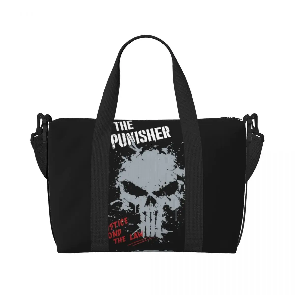 Custom Punisher Skull Symbol Tote Bag for Women Big Capacity Cartoon Design Beach Gym Travel Bags
Custom Punisher Skull Symbol Tote Bag for Women Big Capacity Cartoon Design Beach Gym Travel Bags