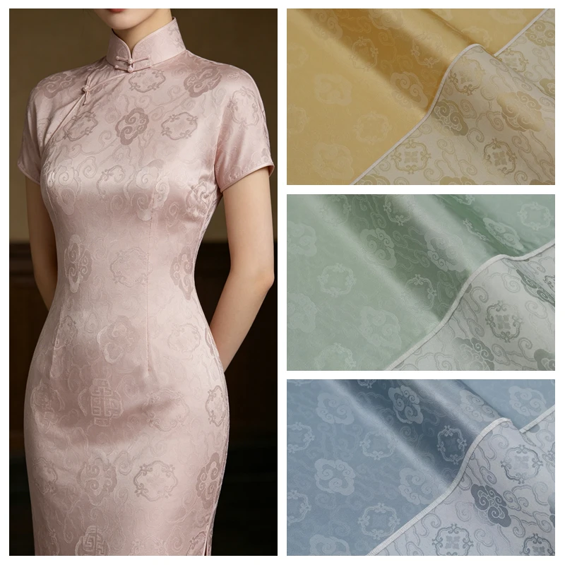 Thin Auspicious Cloud Brocade Jacquard Fabric By The Meter for DIY Hanfu Curtain Cover Cheongsam Clothing Sewing Pattern Cloth
Thin Auspicious Cloud Brocade Jacquard Fabric By The Meter for DIY Hanfu Curtain Cover Cheongsam Clothing Sewing Pattern Cloth