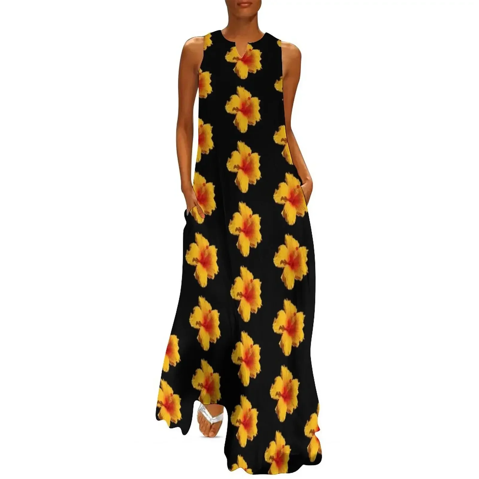 Beautiful yellow hibiscus flower Long Dress Woman clothing women's summer jumpsuit summer dresses for women 2025 Dress
Beautiful yellow hibiscus flower Long Dress Woman clothing women's summer jumpsuit summer dresses for women 2025 Dress