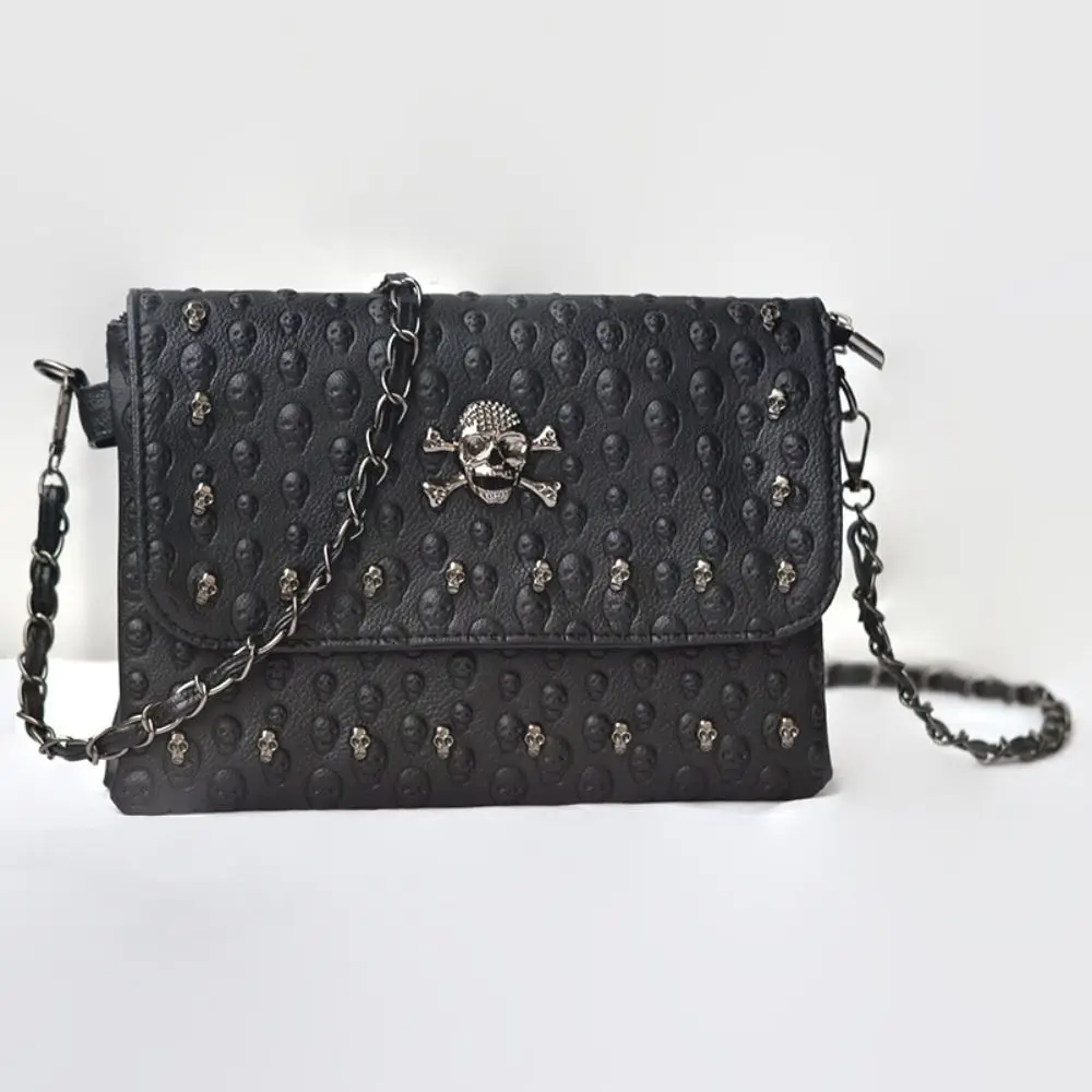 Cool Gothic Skull Shoulder Bag Black Fashion Rivet Handbag Crossbody Bag Chain Messenger Bag Women
Cool Gothic Skull Shoulder Bag Black Fashion Rivet Handbag Crossbody Bag Chain Messenger Bag Women