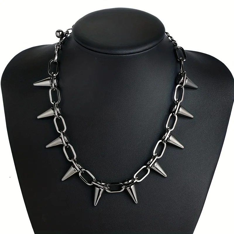 Punk Gothic Studded Rivet Spikes Choker Necklace Vintage Party Birthday Lovers Gift Unisex Metal Chain Cosplay Accessories
Punk Gothic Studded Rivet Spikes Choker Necklace Vintage Party Birthday Lovers Gift Unisex Metal Chain Cosplay Accessories