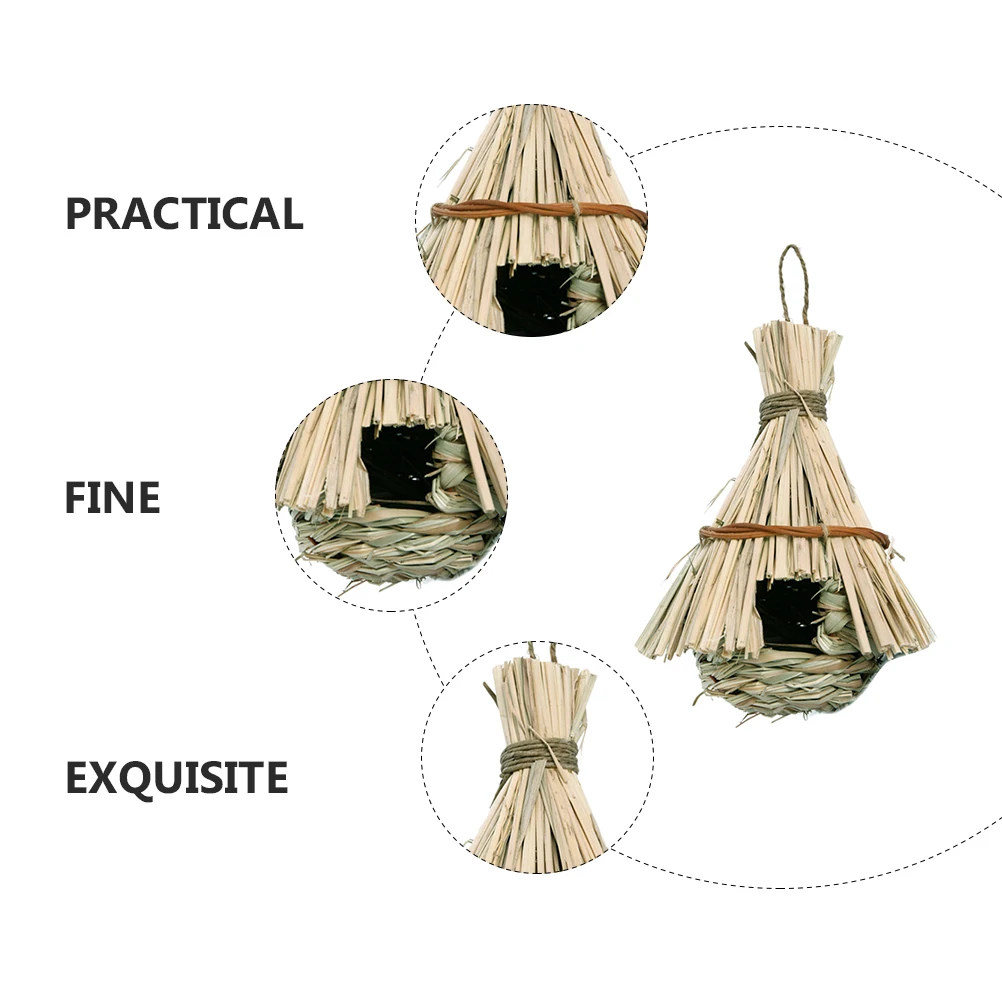 Grass Bird Nest Weaving Shelter Drop Shape Creative Cage for Birds Breeding Artificial Home Decoration Garden Pendant Outdoor
Grass Bird Nest Weaving Shelter Drop Shape Creative Cage for Birds Breeding Artificial Home Decoration Garden Pendant Outdoor