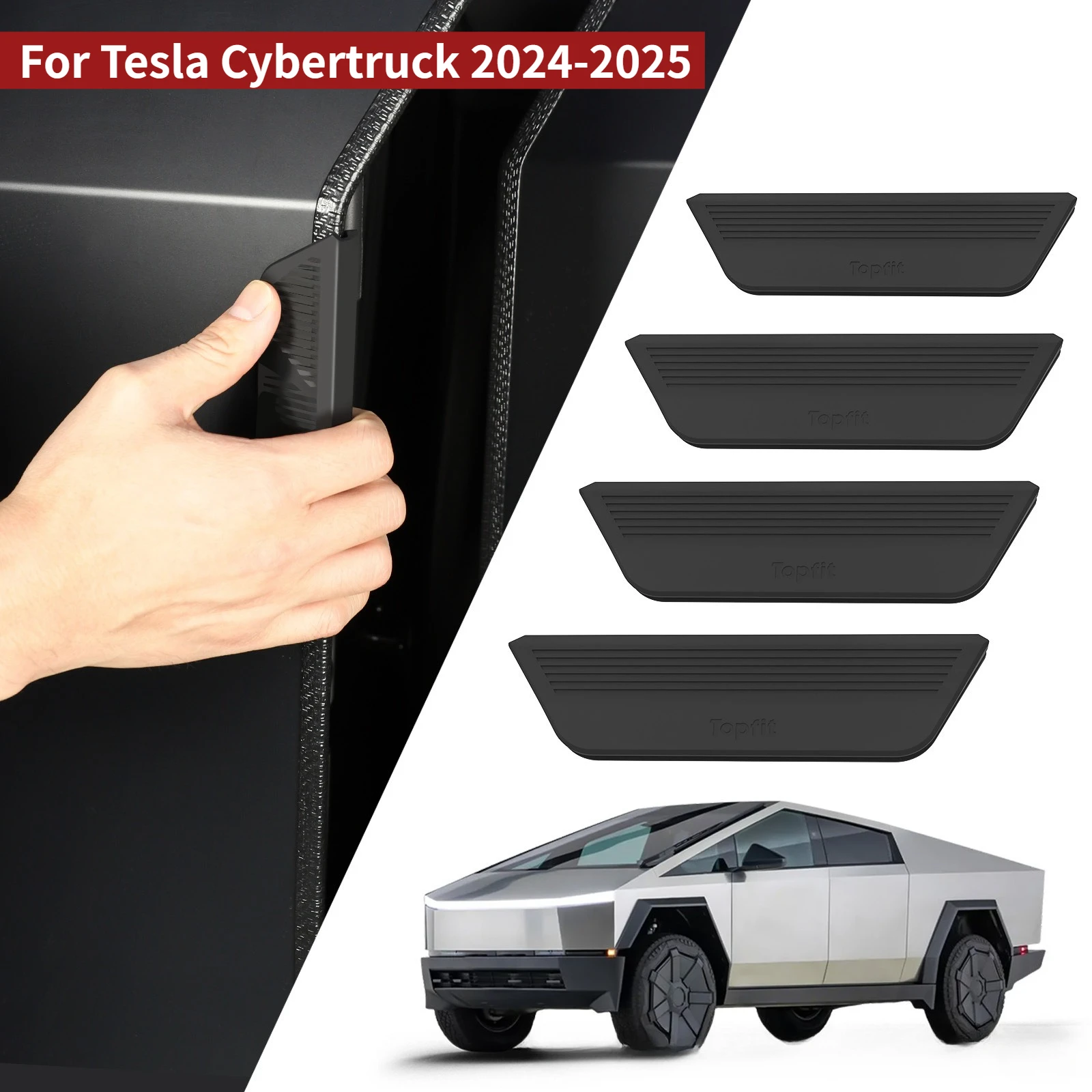 For Tesla Cybertruck 2024-2025 4pcs Hidden Door Handle Silicone Fingerprint Resistant Door Closer Handle Protective Accessories
For Tesla Cybertruck 2024-2025 4pcs Hidden Door Handle Silicone Fingerprint Resistant Door Closer Handle Protective Accessories