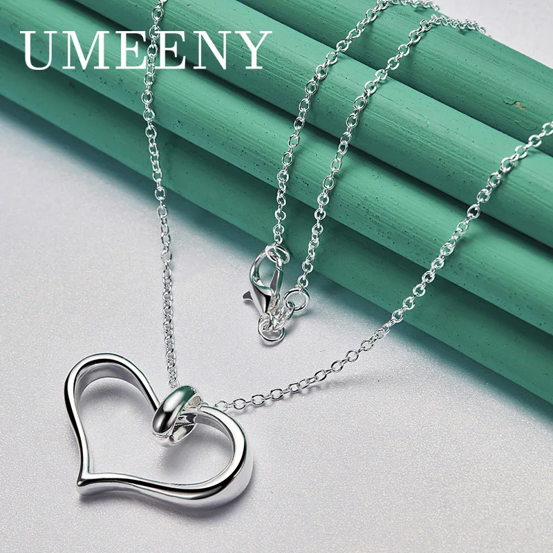 Charm 925 Sterling Silver 16-30 Inch Exquisite Heart Shaped Necklace Women Temperament Accessories Gift Jewelry Party
Charm 925 Sterling Silver 16-30 Inch Exquisite Heart Shaped Necklace Women Temperament Accessories Gift Jewelry Party