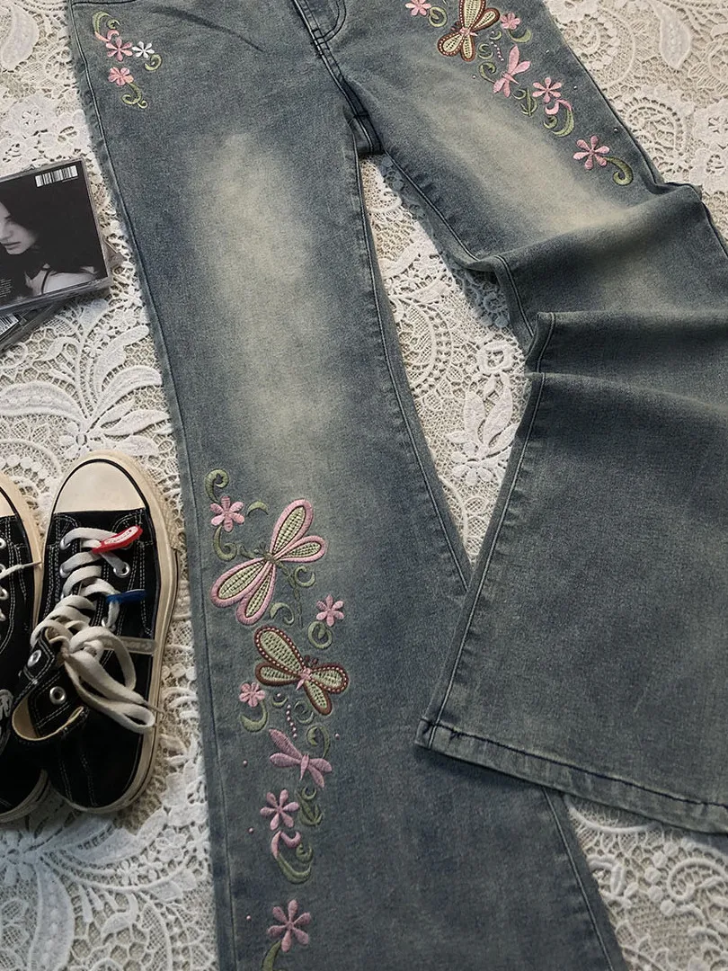 Slimming Effect Blue Embroidered Casual Denim Jeans Summer Women's Unique Fashion Bell Bottoms Standard Fit Natural Waist
Slimming Effect Blue Embroidered Casual Denim Jeans Summer Women's Unique Fashion Bell Bottoms Standard Fit Natural Waist