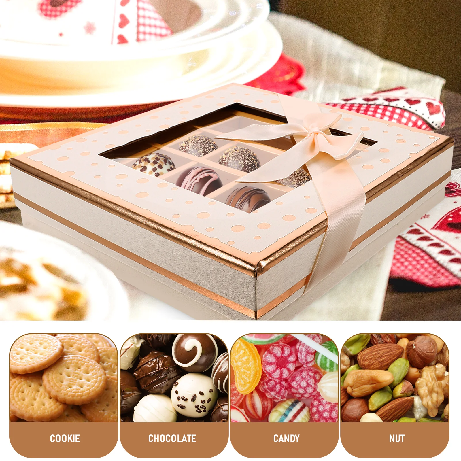 Chocolate Packaging Box 25 Grids Empty Chocolate Gift Box Ribbon Bow Party Birthday Valentine Wedding Candy Treats Packaging
Chocolate Packaging Box 25 Grids Empty Chocolate Gift Box Ribbon Bow Party Birthday Valentine Wedding Candy Treats Packaging