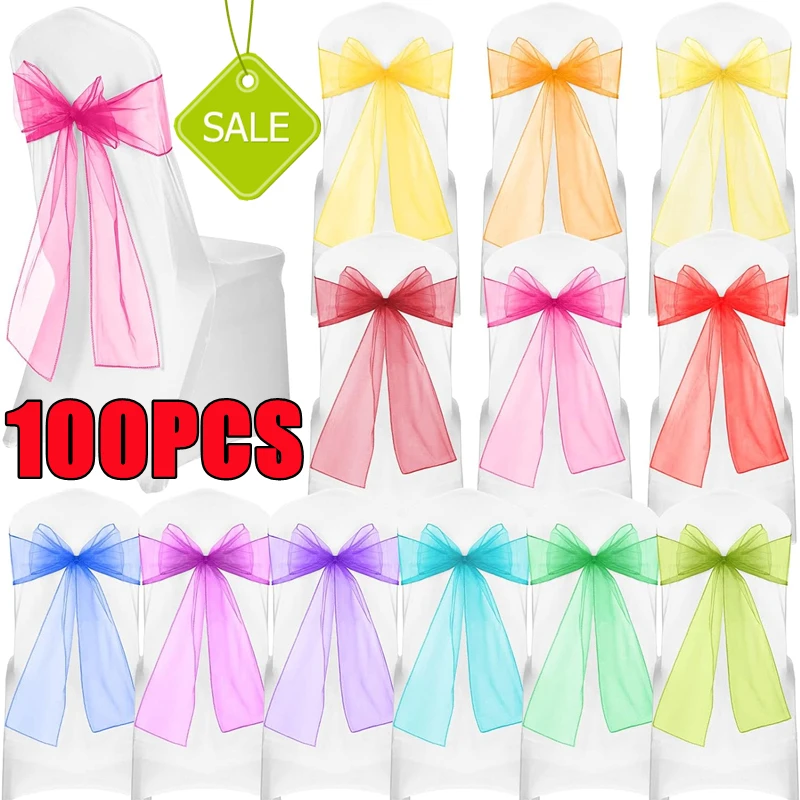 100-10PCS Wedding Chair Decoration Organza Chair Sashes Knot Bands Chair Bows For for Wedding Party Banquet Event Chair Decors
100-10PCS Wedding Chair Decoration Organza Chair Sashes Knot Bands Chair Bows For for Wedding Party Banquet Event Chair Decors