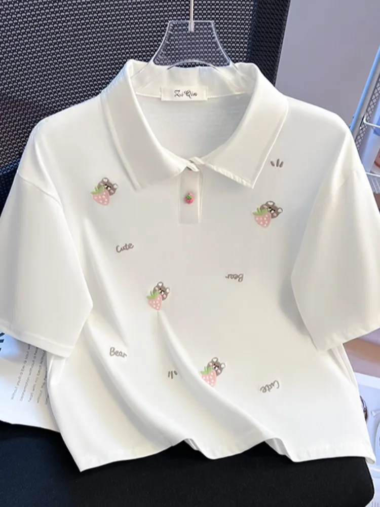 Женская футболка из чистого хлопка White irt Or Sve Summer Exclusive Ele Embroidery Loose ort Sle Top Корейская версия
Женская футболка из чистого хлопка White irt Or Sve Summer Exclusive Ele Embroidery Loose ort Sle Top Корейская версия