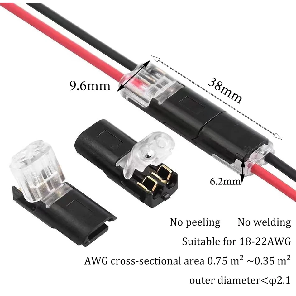 10pcs Fast Plug Wire Connector 2Pin Way Plug Car Waterproof Electrical Connector Wire Cable Automotive Strip Terminal Connection
10pcs Fast Plug Wire Connector 2Pin Way Plug Car Waterproof Electrical Connector Wire Cable Automotive Strip Terminal Connection