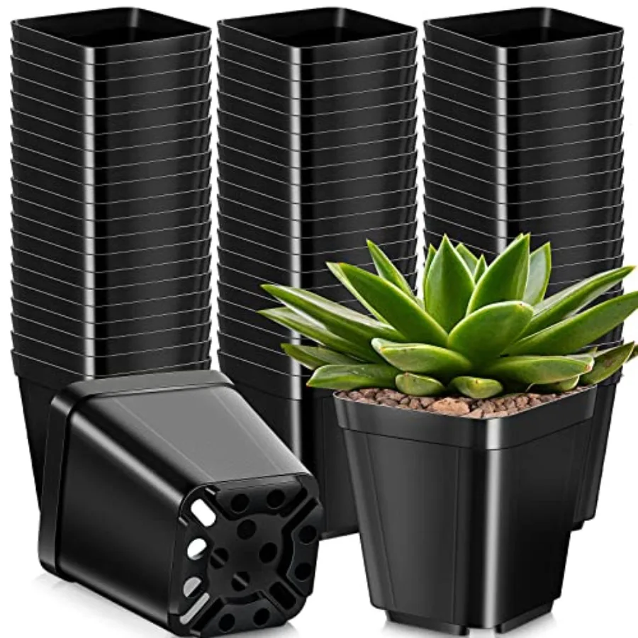 Nursery farm use: square plastic plant pots, black, 2.7 inch, with drainage holes, 1000 pack for seed starting, succulents, see
Nursery farm use: square plastic plant pots, black, 2.7 inch, with drainage holes, 1000 pack for seed starting, succulents, see
