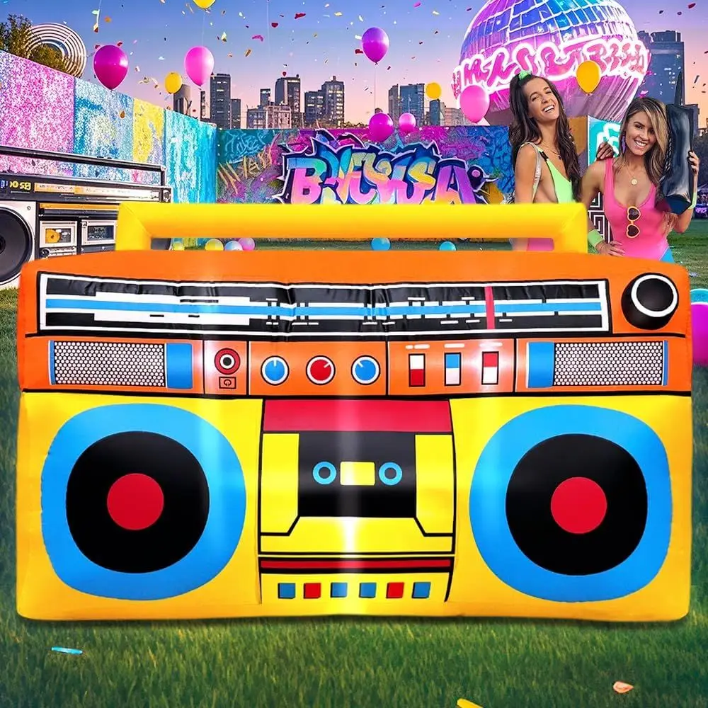 80's 90's Party Decoration 5FT Iatable Radio Boombox Decorations, Blow up LED Lights Party Favors, for 80s 90s Hip Hop Theme, Bi
80's 90's Party Decoration 5FT Iatable Radio Boombox Decorations, Blow up LED Lights Party Favors, for 80s 90s Hip Hop Theme, Bi