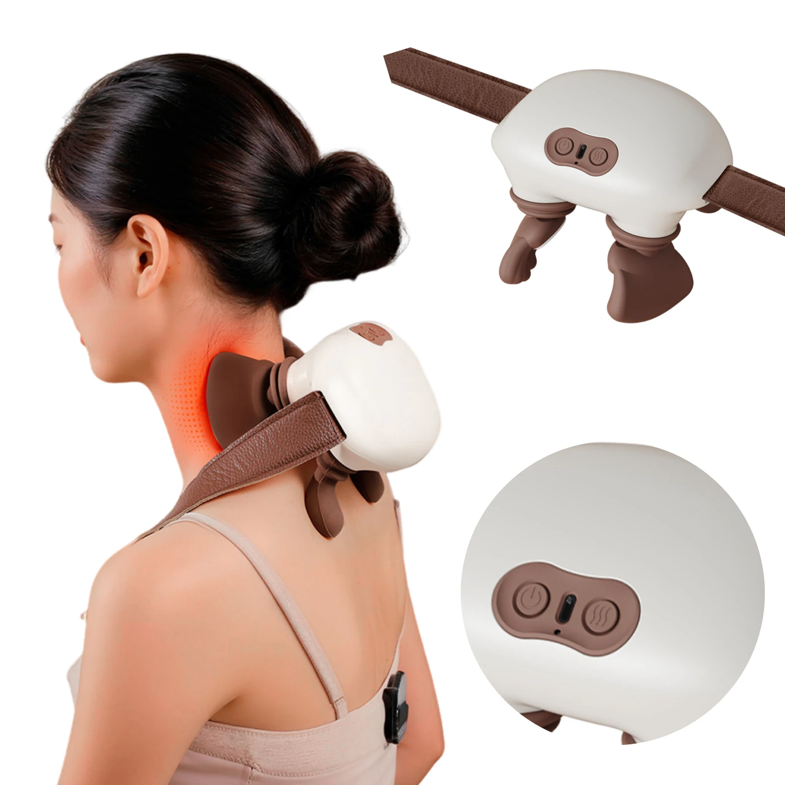 Neck Massager with Heat Shiatsu Neck and Back Massager Rechargeable Deep Tissue Kneading Massage Pillow for Dad Mom
Neck Massager with Heat Shiatsu Neck and Back Massager Rechargeable Deep Tissue Kneading Massage Pillow for Dad Mom