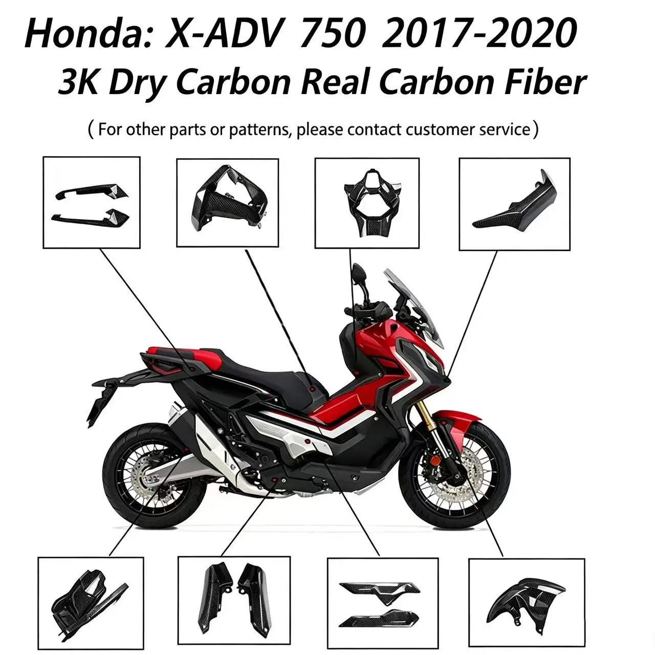 Suitable for HONDA XADV750 (2017-2020) - Customized carbon fiber fuel tank cover and mud guard - 3K dry carbon
Suitable for HONDA XADV750 (2017-2020) - Customized carbon fiber fuel tank cover and mud guard - 3K dry carbon