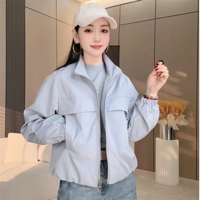 2025 Fashion Spring Autumn Loose Short Jacket Stand-up Collar Zip-up Coat Lady Casual Tops Pink Black Student Outerwear Women's
2025 Fashion Spring Autumn Loose Short Jacket Stand-up Collar Zip-up Coat Lady Casual Tops Pink Black Student Outerwear Women's