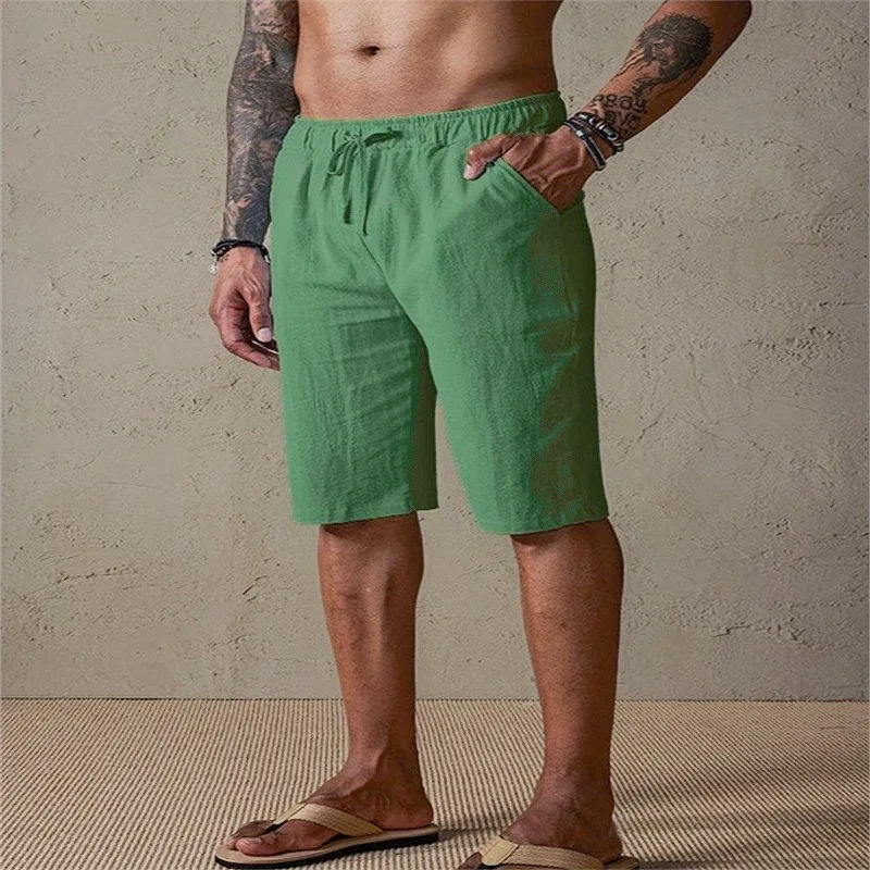 Men Cotton Linen Shorts Summer Lightweight Breathable Casual Beach Style Shorts Basic Solid Color Sweatpants Elastic Waist
Men Cotton Linen Shorts Summer Lightweight Breathable Casual Beach Style Shorts Basic Solid Color Sweatpants Elastic Waist
