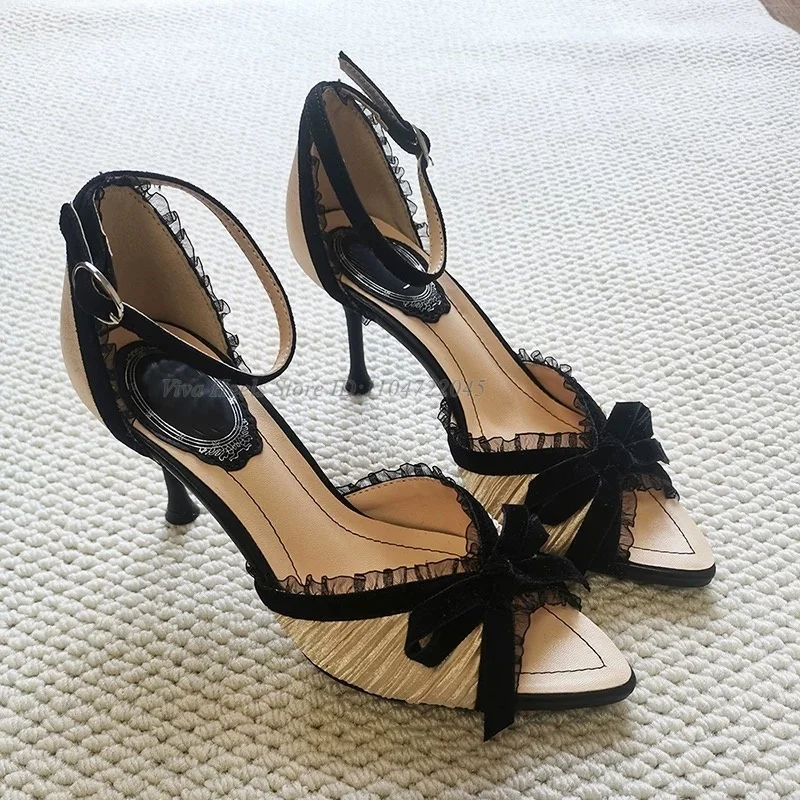 2025 New in Sweet Bow Sexy Lace Leather Sandals Peep Toe Women's Ankle Strap High Heels Luxury Designer Vintage Party Shoes
2025 New in Sweet Bow Sexy Lace Leather Sandals Peep Toe Women's Ankle Strap High Heels Luxury Designer Vintage Party Shoes